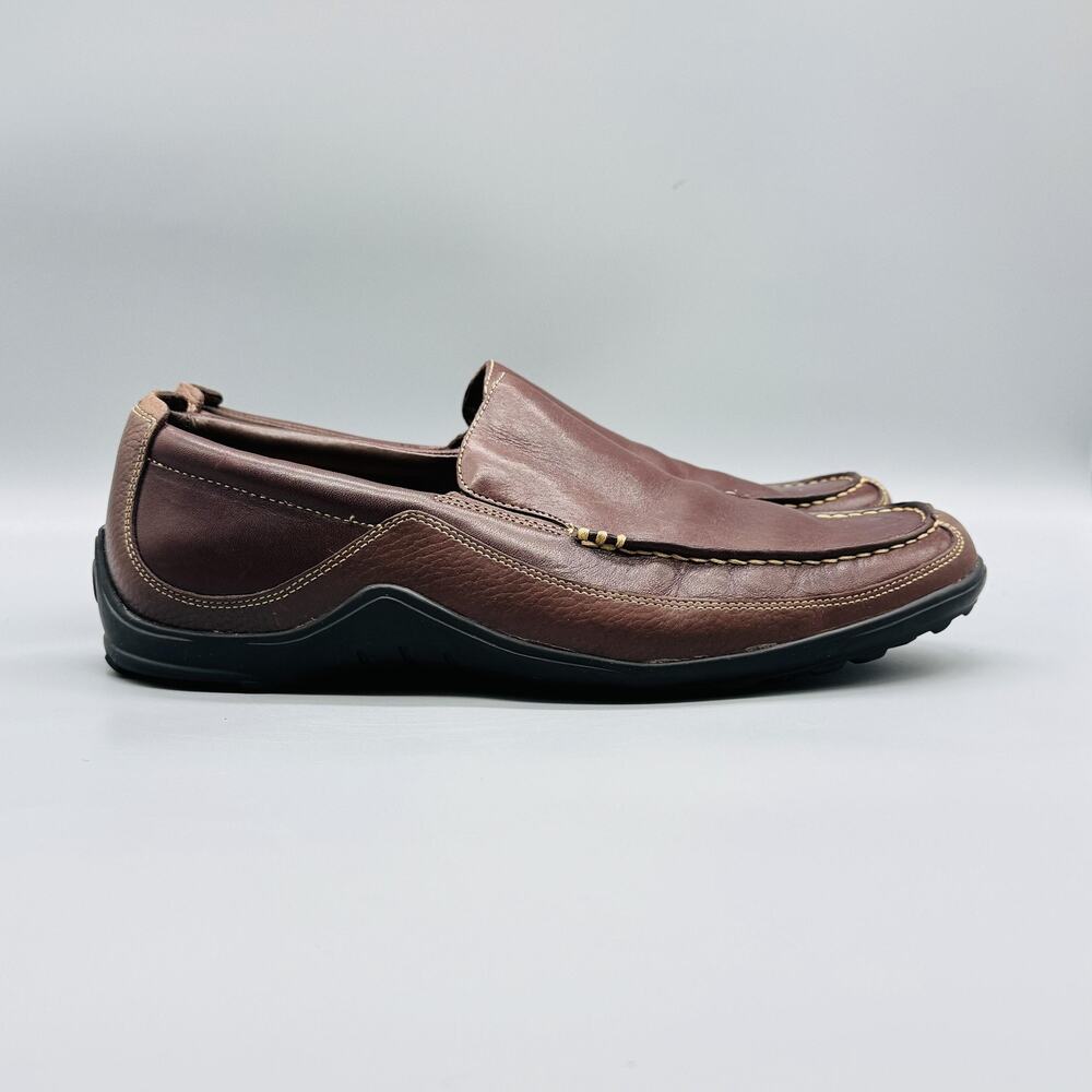 Cole Haan Shoes Mens 11 Brown Leather Slip On Loafers Moc Toe Casual Comfort